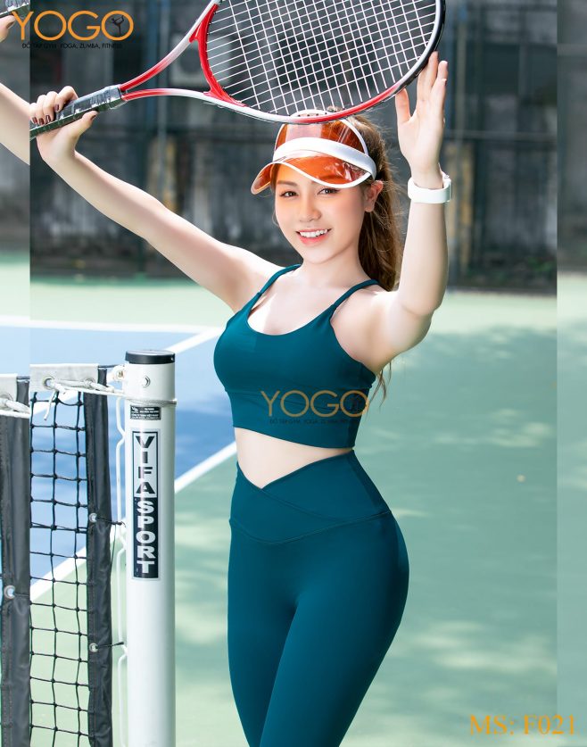 Bộ đồ tập gym nữ tay cộc quần dài F021