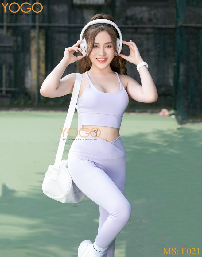 Bộ đồ tập gym nữ tay cộc quần dài F021
