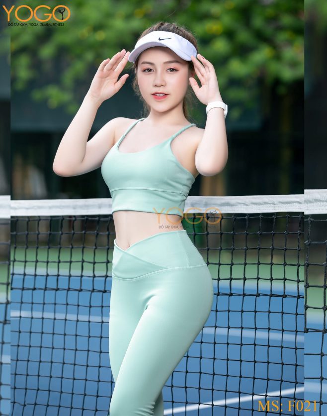 Bộ đồ tập gym nữ tay cộc quần dài F021