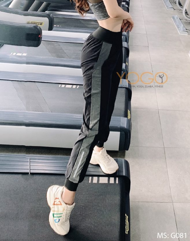 Quần tập Gym nữ kẻ sọc G081